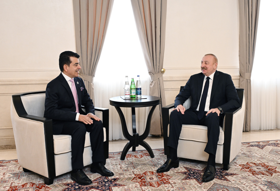 伊利哈姆·阿利耶夫总统在舒沙会见ICESCO总干事